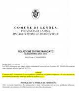Relazione fine mandato Lenola